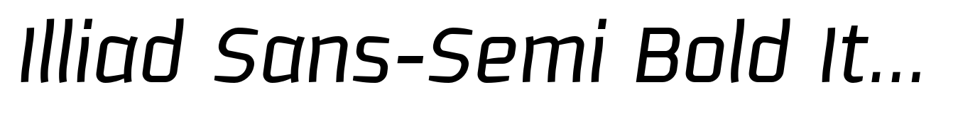 Illiad Sans-Semi Bold Italic